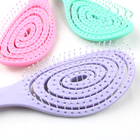 Brosse démêlante ionique personnalisée avec logo, à poils doux et ventilée, pour femmes, avec massage du cuir chevelu, idéale pour les cheveux bouclés longs