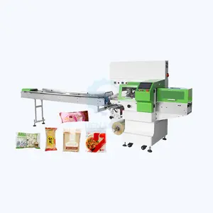 Frozen Sausage Noodle Fresh Chicken Triangle Cheese Pizza Flow Tortilla Wrap Pack Machine for Bread Trade