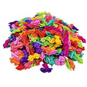 100 pinces à cheveux pour filles, barrettes en plastique à charnière, pour tout-petits, enfants, bébés, style années <span class=keywords><strong>80</strong></span>-90, colorées, mignonnes, à motifs de dessins animés, accessoires pour cheveux - Product Image 5