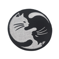 Machine à Offre Spéciale brodée chinoise Kung Fu Tai Chi Yin Yang Logo Badges Dragon et chat Badges en tissu avec attache à crochet