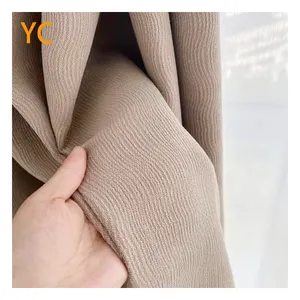 Manufacturer Popular Style Chenille Curtain 100% Polyester Blackout Fresh Stock Soft Drape Woven Plain Hotels Black Color
