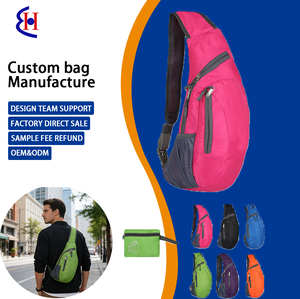 Sac bandoulière en polyester durable, résistant à l'eau, sac de poitrine multi-poches pour la gym, la randonnée, le camping, les affaires et la vente au détail - Product Image 1