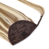 Extensions de queue de cheval lisses en cheveux humains russes Remy, longueur 10-24 pouces, doux et brillants, double trame, extensions à trame unique