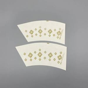 Ventilateur en papier couché de qualité alimentaire pour machine de moulage, imprimé offset sur mesure, jetable, pour ventilateurs de matériaux, fournisseur d'usine - Product Image 2