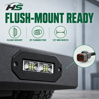 Projecteur de travail LED HSSH 4 pouces 40W ultra-plat à montage encastré, éclairage de scène ultra-large pour camion, SUV, VTT, UTV