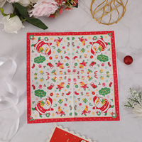Serviettes de table pliées en papier Airlaid 2 plis en pâte de bois vierge, absorbantes, confortables et douces, colorées, gaufrées et imprimées au laser