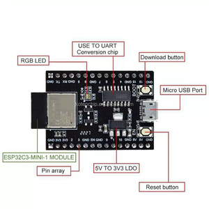 หลักคณะกรรมการพัฒนา ESP32-C3พร้อมกับโมดูล ESP32-C3-MINI-1 WiFi BT โมดูล5.0 - Product Image 4
