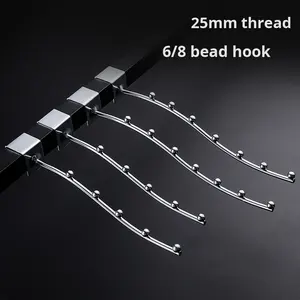 Expositor de diseño moderno de tres filas con gancho de 6cm/8cm y colgador para tienda de ropa y supermercado, para soldadura por arco de argón de hierro de 25mm - Product Image 2