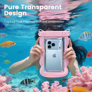 Étui étanche flottant anti-affaissement en TPU pour téléphone portable, design ondulé unique avec incrustation scintillante - Product Image 6