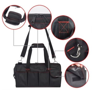 Échantillon gratuit : Sac de rangement pour outils de 18 pouces, sac à outils multi-usages robuste à ouverture large avec bandoulière réglable - Product Image 6