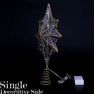 Eaglegifts 20 + год фабричное хорошее качество 32 см 3D освещенные золотые Рождественские украшения елочные украшения звезда Фигурки жениха и невесты; - Product Image 3