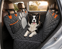 Housse de siège de voiture pour chien imperméable avec fenêtre en maille, rabats latéraux, protection antidérapante pour siège arrière, housse de voyage personnalisée pour animaux de compagnie OEM