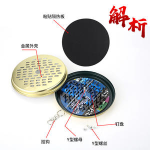 Stainless Steel Outdoor Hanging <b>Mosquito</b> <b>Coil</b> Tray With Lid Windproof Fireproof For Camping And Insect Control - Product Image 5