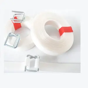 Draagbare Verpakkingsriem Geweven 1/2 Inch 6Mm Polyester Band Pe Materiaal Stalen Palletbanden Met Blinde Toepassing