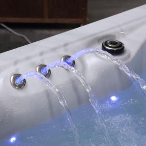 <span class=keywords><strong>Jacuzzi</strong></span> extérieur 2m x 1,5m pour 2-3 personnes, avec jets de 4 pouces, cascade, lumières colorées, ambiance romantique, pour usage domestique ou villa - Product Image 5