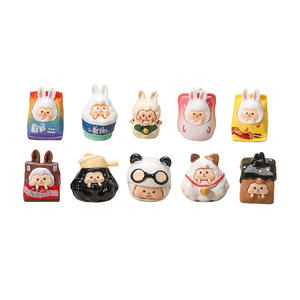 Serie completa de juegos DIY accesorios casa de muñecas Micro paisaje casa de muñecas resina llavero colgante decoración lindo conejo gatito - Product Image 5