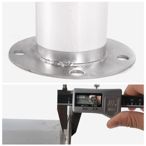 Bolardo de Advertencia Vial Luxi Galvanizado de Poste Fijo de 76 mm de Diámetro, Clasificación de Impacto M50, con Película Reflectante para Barreras de Tráfico - Product Image 1