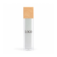 Bouteilles cosmétiques en plastique acrylique carrées à double couche de 100 ml, personnalisables avec logo OEM, pour lotion, crème, sérum, fond de teint liquide