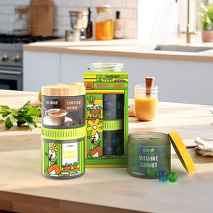 Boîte en carton personnalisée vitrine pot en plastique de qualité alimentaire sans Bpa 150ml supplément bonbons gommeux pot de stockage avec bouchon CR - Product Image 3