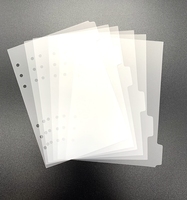 Séparateur de pages A5 en PP dépoli à 6 languettes et 6 trous