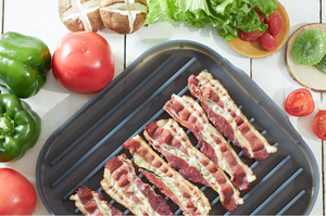 Bandeja de Silicona Antiadherente para Microondas, para Desayunos Saludables, para Cocinar Tocino, Pizza y Otros Alimentos - Product Image 4