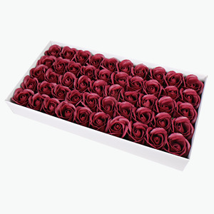 Roses en mousse de 7 cm, 50 pièces, fleurs artificielles à 3 couches, décoration pour la maison, mariage, fête, Saint-Valentin, <span class=keywords><strong>rose</strong></span> de simulation, cadeau de fête - Product Image 5