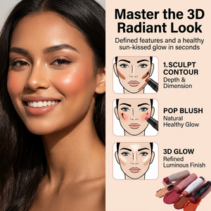 HKH Maquillaje Mineral Personalizado al por Mayor, Barra de Colorete e Iluminador de Doble Punta 3D, Resistente al Agua y de Larga Duración - Product Image 4