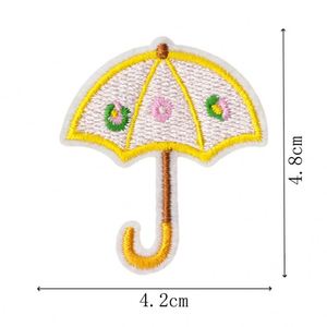 <b>Iron</b> on Cute Cartoon Embroidery Small Colorful Umbrella for Garment Decoration - Product Image 3
