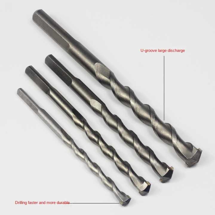 Electric Drill with Triangle Shank Impact Drill Bit for 6mm Wall Holes ...