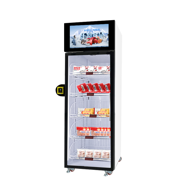 Cheap Frozen Meat Smart Fridge Vending Machine  with Nayax Card Reader  in the Supermarket