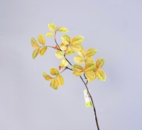 A-1901 Vente en gros de plantes vertes à longues tiges, feuilles artificielles en soie de myrte crêpe, branches pour la décoration de mariage, de fête, de maison et d'intérieur