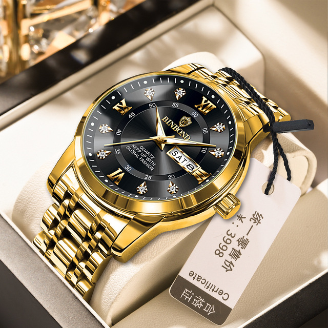 Binbond B7169 7169 New Luxury Vintage Mens Wrist Watches Casual Fashion Waterproof Man Quartz Wristwatch for Men Relojes Montre
