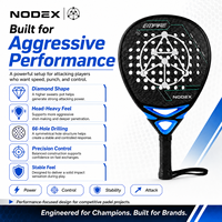 Raquette de padel NODEX en forme de diamant pour une puissance d'attaque élevée, raquette de padel de haute qualité, vente chaude, raquette de padel en fibre de carbone 12K personnalisée