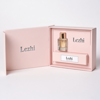 Flacon de parfum transparent vide personnalisé avec boîte, emballage en papier magnétique pour huile essentielle, coffret de parfum de luxe avec fenêtre
