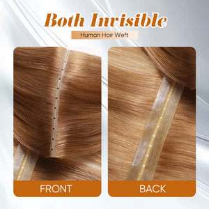 Ekstensi Rambut Manusia Remy Kualitas Salon Terbaik, Butterfly Weft, Invisible Micro Bead Hole Weft, Double Drawn - Product Image 5