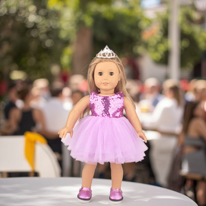 Nouvelle robe rose rouge de rêve pour poupée américaine de 18 pouces, mini-poupée de mode en plastique pour garçons - Product Image 3