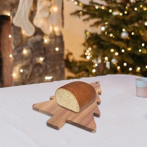Wooden Christmas Tree <b>Tray</b> Acacia Solid Wood Irregular Shape Serving Plate For Home Dining And Hotel Use - Product Image 2