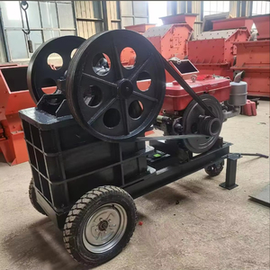 מגרסת לסתות ניידת מיני 5-20 טון, מגרסת אבן לכרייה PE-250x400, מגרסת לסתות קטנה דיזל - Product Image 5