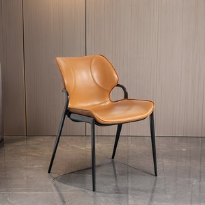 Spanish Style Vintage Dinning <strong>Chairs</strong> Fine Restaurant Booth Seat Half Round Back Rest <strong>Chairs</strong> Exclusive <strong>Tan</strong> <strong>Leather</strong> Dining <strong>Chairs</strong> - Product Image 2