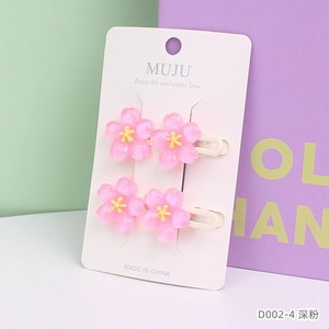 Horquilla de flores dulces para niños, pinzas para el pelo Sakura, accesorios para niñas y estudiantes, venta al por mayor, 2 uds. - Product Image 4