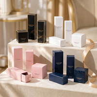 Boîte à parfum personnalisée de haute qualité, boîte d'emballage portable pour rouge à lèvres, logo personnalisé gaufré plaqué or