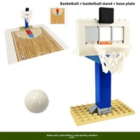 Bloques de Construcción Compatibles ABS de 40 Piezas, Balón de Fútbol, Aro de Baloncesto, Juguetes Deportivos MOC, DIY, 0-3 Meses