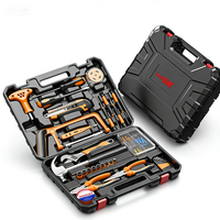 Ensemble d'outils à main professionnels multifonctionnels complets en mallette rigide isolée, comprenant des clés à douille, des pinces combinées en acier au carbone, garantie OEM 1 an