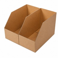 Étagère frontale inclinée en carton ondulé biodégradable, matériaux recyclés, pour organisation d'entrepôt e-commerce, vente en gros