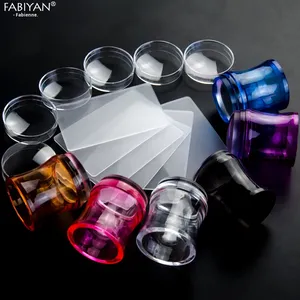 Set de Sellos de Silicona para Uñas con Mango Transparente Esmerilado, Cabezal Suave y Raspador, Herramienta de Diseño e Impresión para Salón de Manicura - Product Image 4