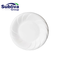 Plat torche rond de 25cm avec motif végétal Vaisselle élégante et élégante