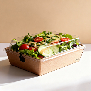 Mini boîte à sushi personnalisée échantillon gratuit laminée mate gaufrée protégée contre les UV éponge à couvercle transparent en papier alimentaire kraft pour pique-nique - Product Image 4