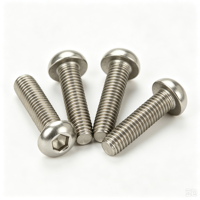 Vis à tête cylindrique à six pans creux SUS304 ISO7380, grade A2, finition brute, filetage métrique standard pour équipement d'automatisation