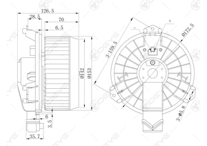 มอเตอร์พัดลม<span class=keywords><strong>แอร์</strong></span>รถยนต์ Toyota Hiace รุ่น Oem 87103-26110 ประหยัดพลังงาน 12 โวลต์ สำหรับเครื่องทำความร้อน - Product Image 4