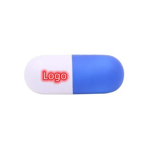 Hot Selling Wholesale Custom Pu Foam Capsule Shape Soft Pill Ball Promotion Gift Squeezable Stress Relief Toy - Product Image 2